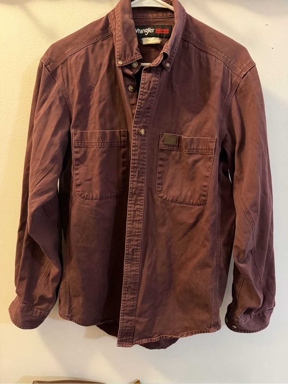 Wrangler Men's redish brown Button-Front Work Jacket